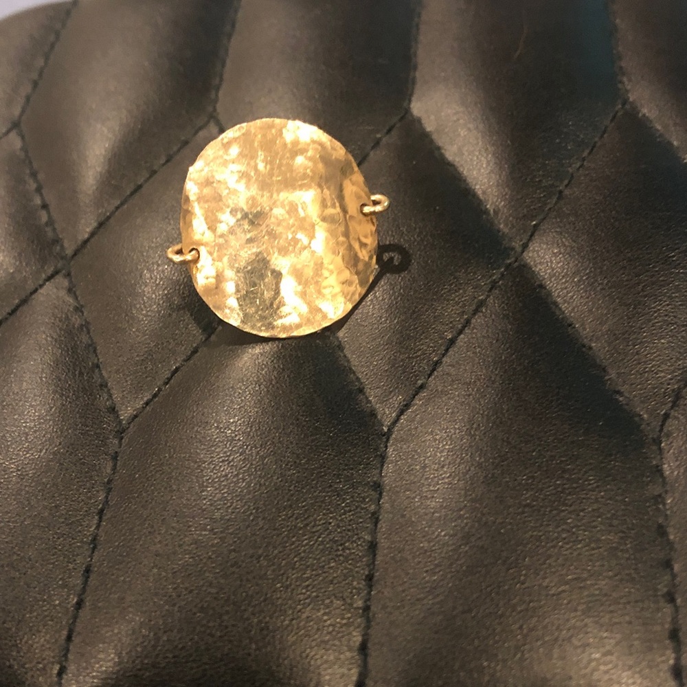Gold Vermeil Hammered Ring Size 9